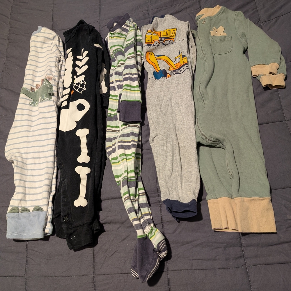 Koala Kids Blue and White Striped Baby Pajamas